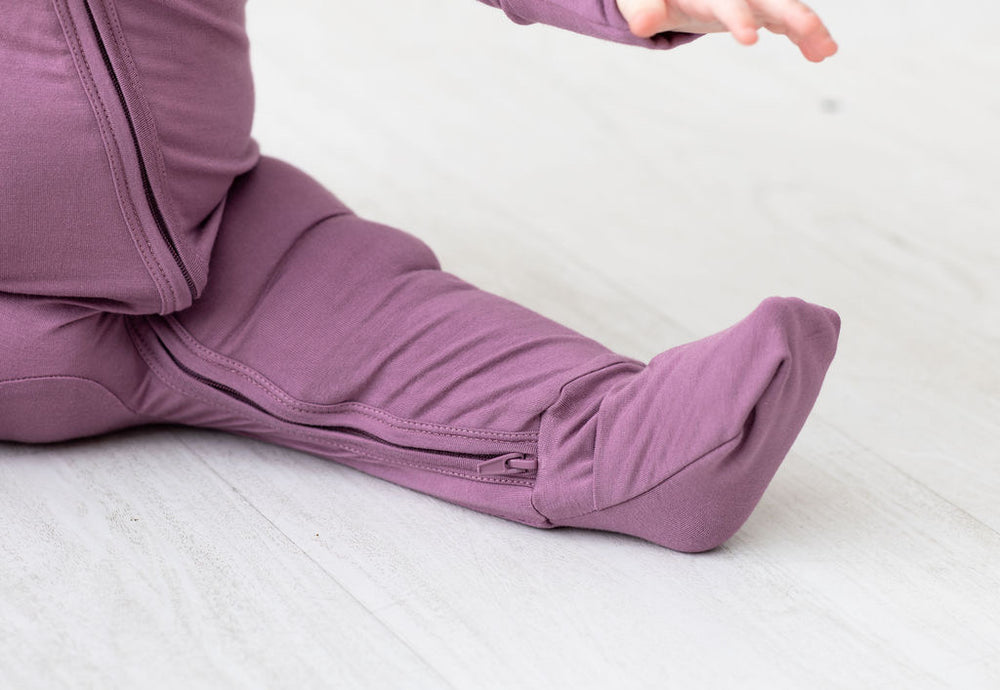 Purple Zipper Romper