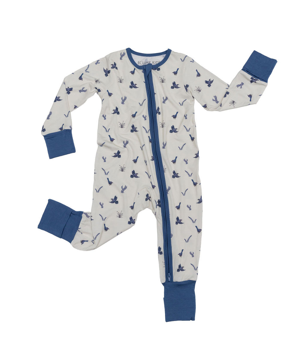Bluejay Zipper Romper