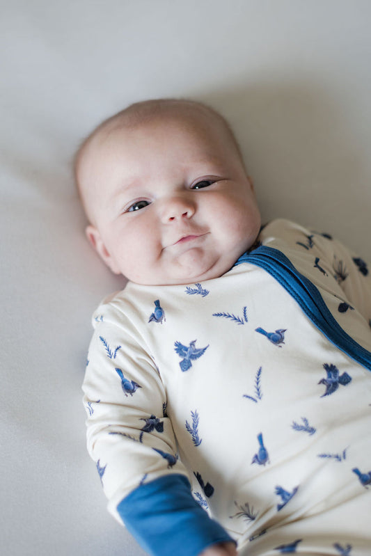 Bluejay Zipper Romper