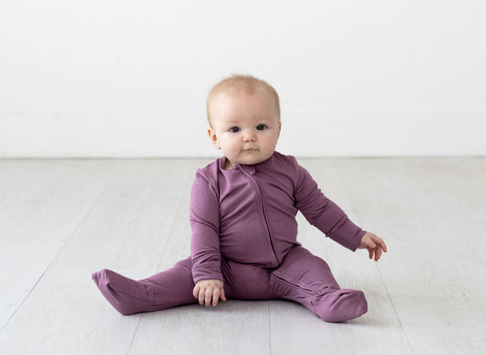 Purple Zipper Romper